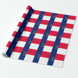 North Carolina Statlig flagga Design Presentpapper