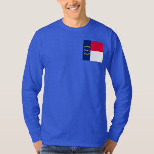 North Carolina Statlig flagga Design Tee Shirt