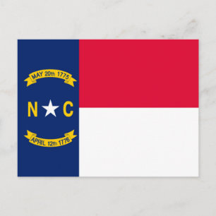 North Carolina Statlig flagga Design Vykort