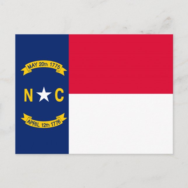 North Carolina Statlig flagga Design Vykort (Framsida)