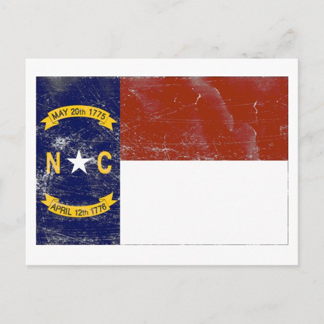 North Carolina Statlig flagga (Distress) Vykort (Framsida)