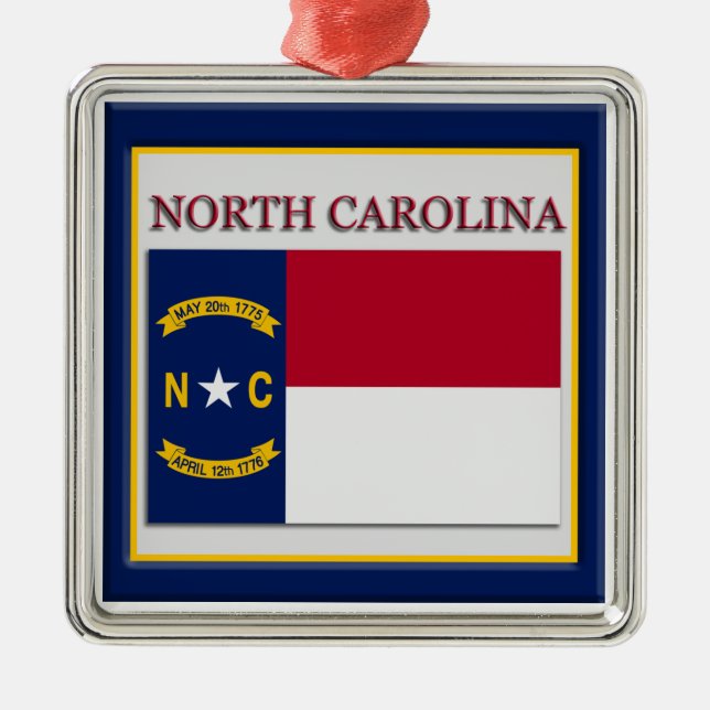 North Carolina Statlig flagga jul Ornament (Framsidan)