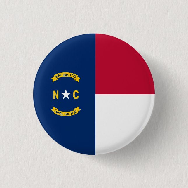 North Carolina Statlig flagga Knapp (Framsida)