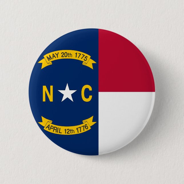 North Carolina statlig flagga Knapp (Framsida)