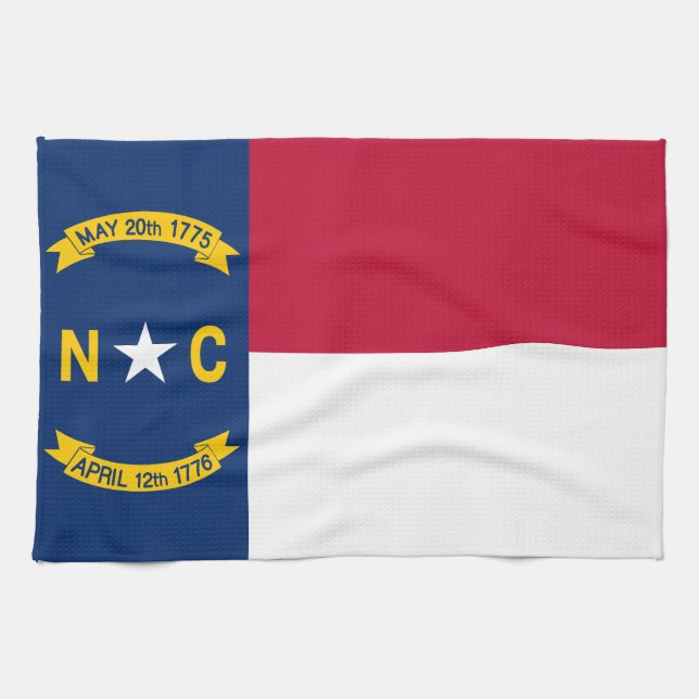 North Carolina Statlig flagga Kökshandduk (Horisontell)