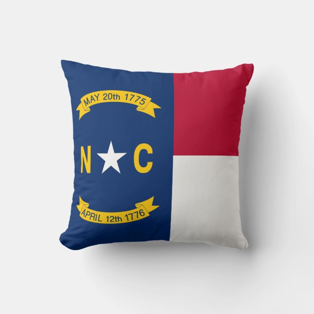 North Carolina statlig flagga Kudde (Framsida)