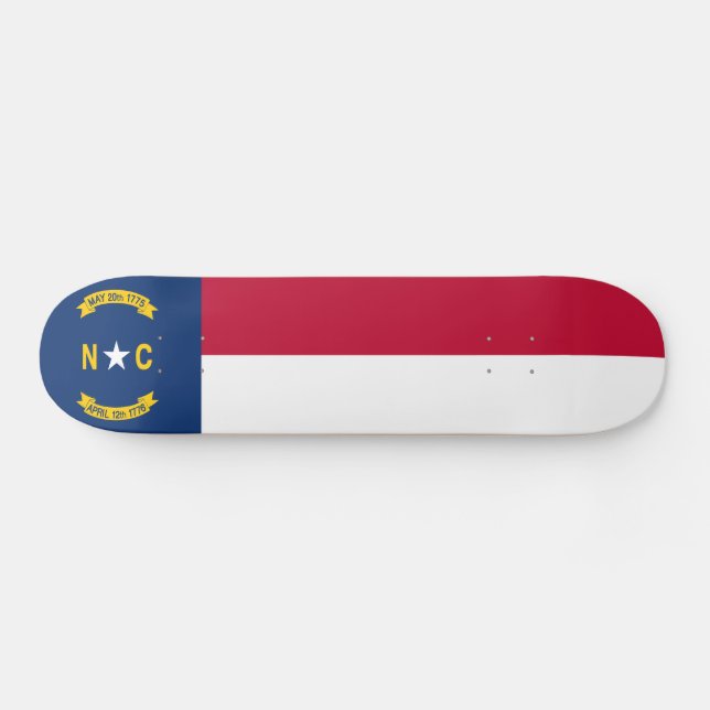 North Carolina Statlig flagga Mini Skateboard Bräda 18,5 Cm (Horz)