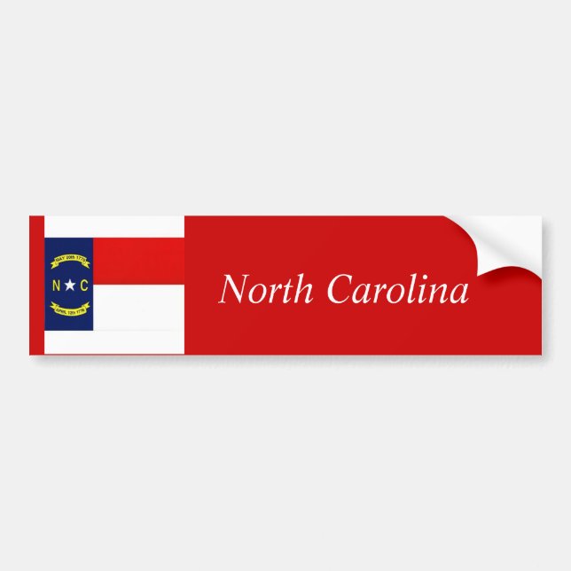 North Carolina statlig flagga, North Carolina Bildekal (Framsidan)