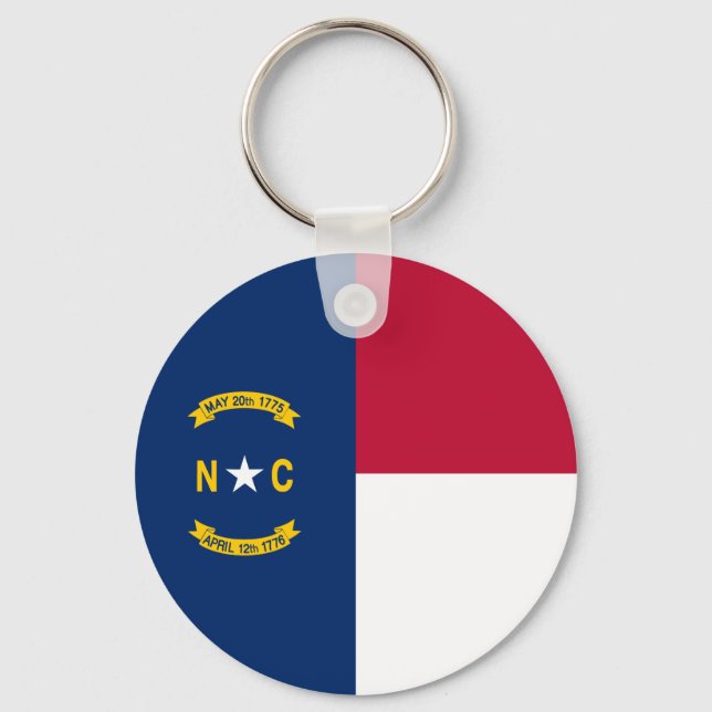 North Carolina Statlig flagga Nyckelring (Framsida)