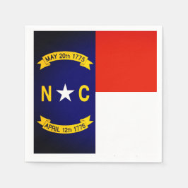 North Carolina Statlig flagga Pappra Party Napkins Pappersservett