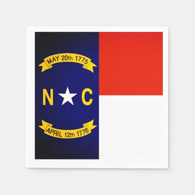 North Carolina Statlig flagga Pappra Party Napkins Pappersservett (Framsidan)