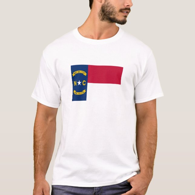 North Carolina Statlig flagga T Shirt (Framsida)