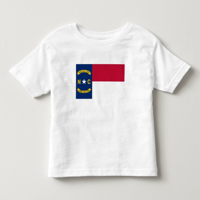 North Carolina Statlig flagga T Shirt (Framsida)