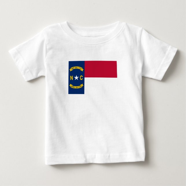 North Carolina Statlig flagga T Shirt (Framsida)