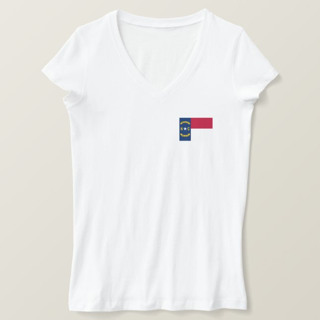 North Carolina Statlig flagga T Shirt (Design framsida)