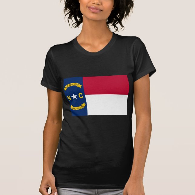North Carolina statlig flagga Tee Shirt (Framsida)
