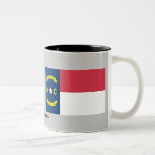 North Carolina statlig flagga Två-Tonad Mugg