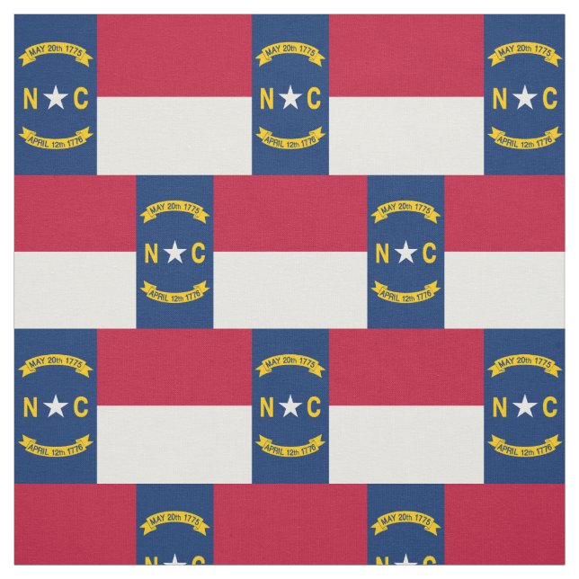 North Carolina Statlig flagga Tyg (Provkarta)