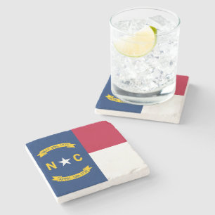 North Carolina statlig flagga Underlägg Sten