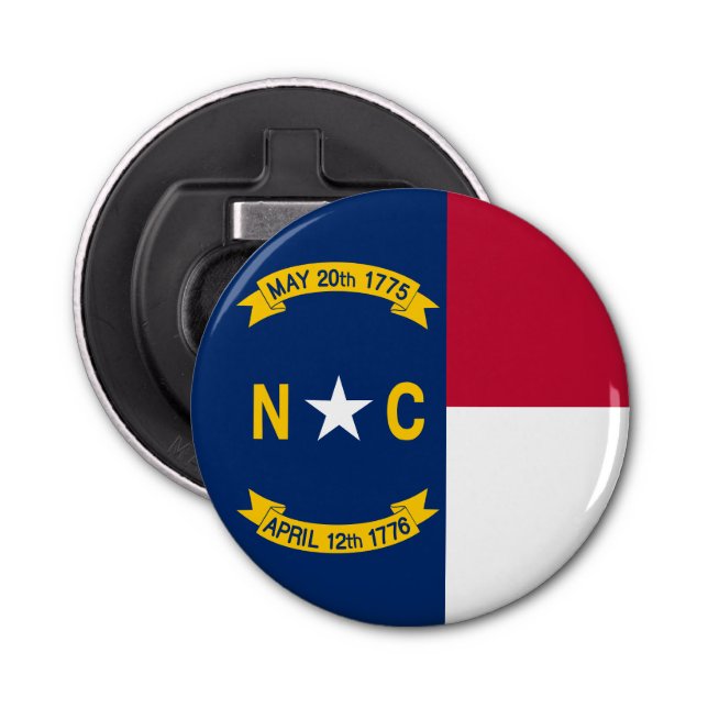 North Carolina Statlig flagga USA Flasköppnare (Framsidan)