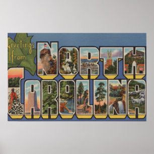 North Carolina (statlig huvudstad/blomma) Poster