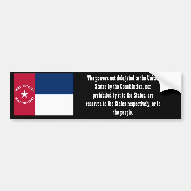North Carolina statlig suveränitet Bildekal (Framsidan)