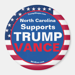 North Carolina stöder TRUMP VANCE-kylskåp Magnet