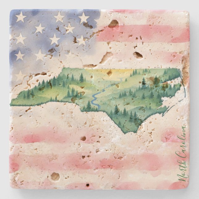 North Carolina Stone Coaster  Stenunderlägg (Framsidan)