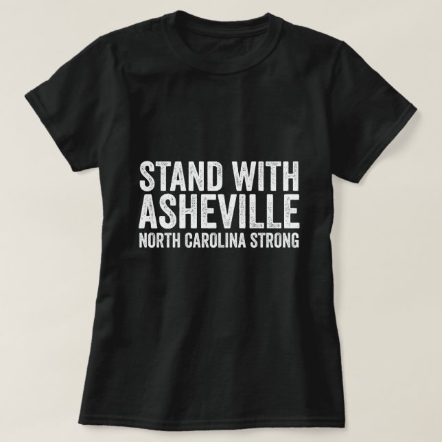North Carolina Strong Asheville NC står med Ashe T Shirt (Design framsida)