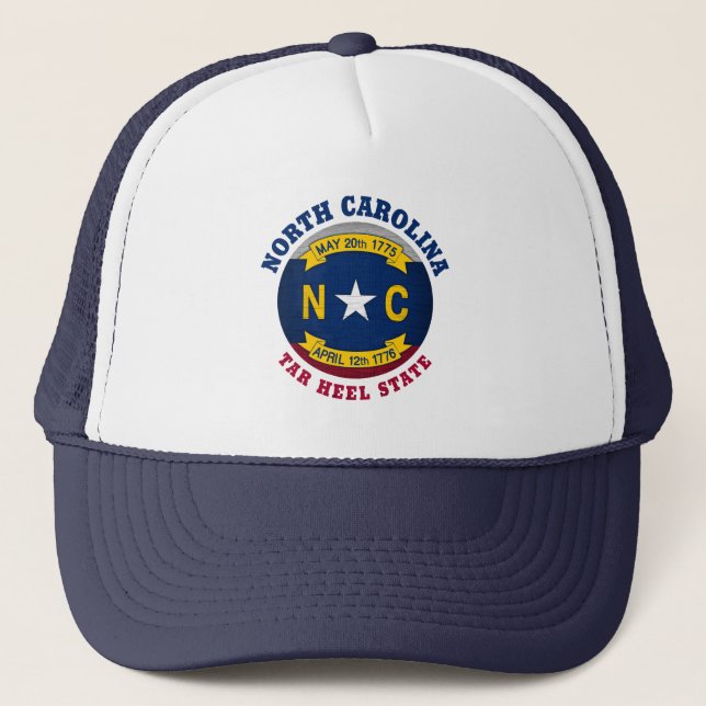 NORTH CAROLINA TAR HEEL STATE FLAG TRUCKER HAT KEPS (Framsida)