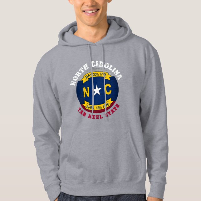 NORTH CAROLINA TAR HEEL STATLIG FLAGGA HOODIE (Framsida)