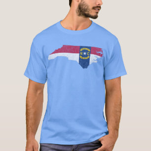 North Carolina tar Heel Statlig flagga Vintage T Shirt