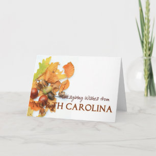 North Carolina Thanksgiving Card Helgkort