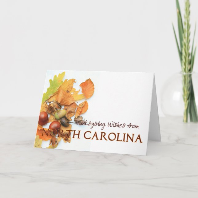 North Carolina Thanksgiving Card Helgkort (Framsida)