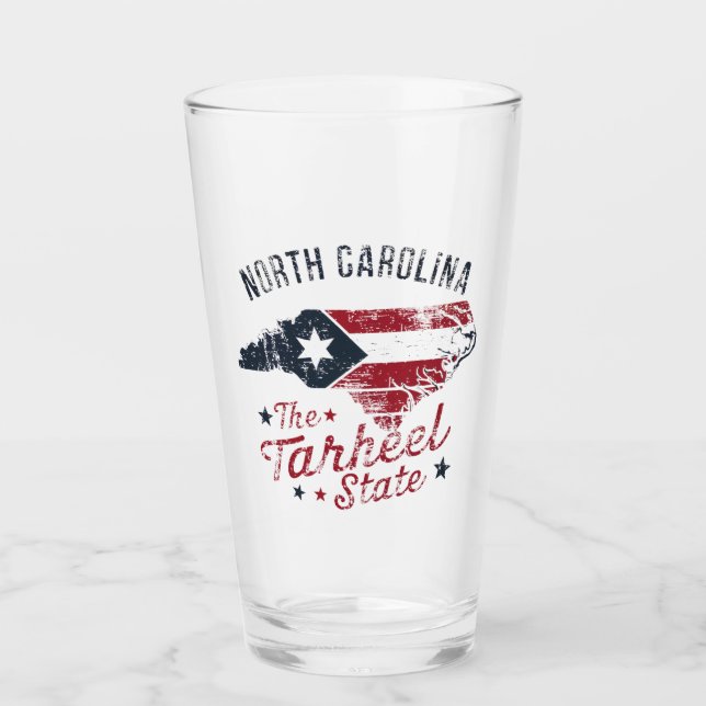 North Carolina the Tarheel State Karta Glaskopp (Framsida)