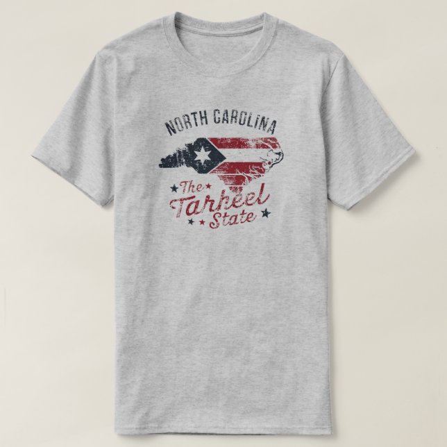 North Carolina the Tarheel State Karta T Shirt (Design framsida)