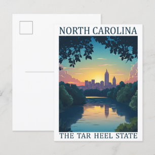 North Carolina, Tjärstaten USA Travel Ställe Vykort