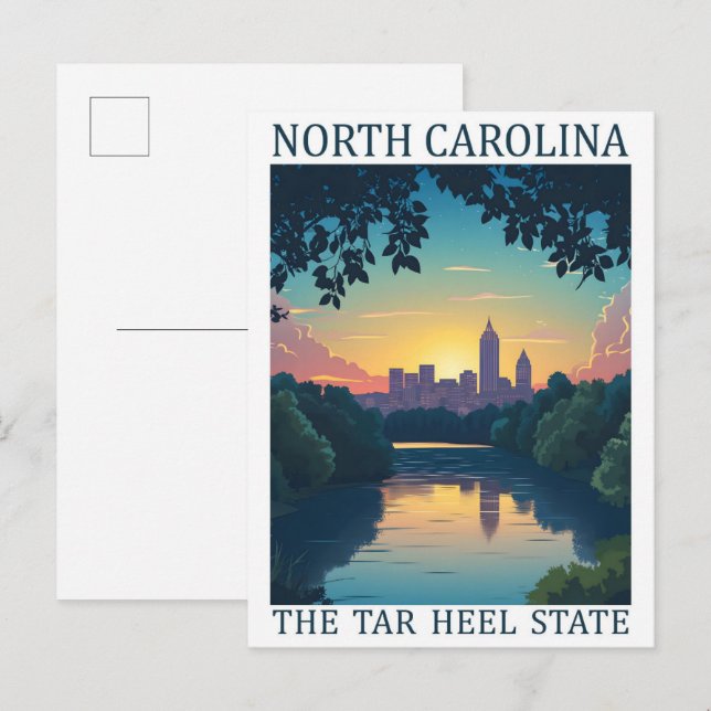 North Carolina, Tjärstaten USA Travel Ställe Vykort (Fram/baksida)