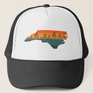 North Carolina Träd Silhouette Keps