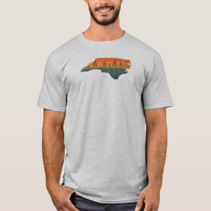 North Carolina Träd Silhouette T Shirt
