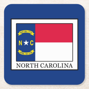 North Carolina Underlägg Papper Kvadrat