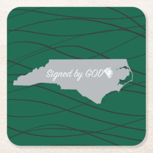 North Carolina ,Undertecknad av Gud Underlägg Papper Kvadrat