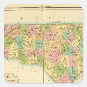 North Carolina US Fyrkantigt Klistermärke