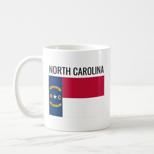 North Carolina / USA National Statlig flagga Kaffemugg (Vänster)
