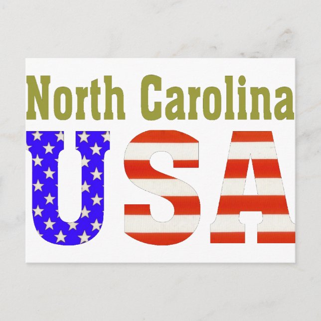 North Carolina USA! Vykort (Framsida)