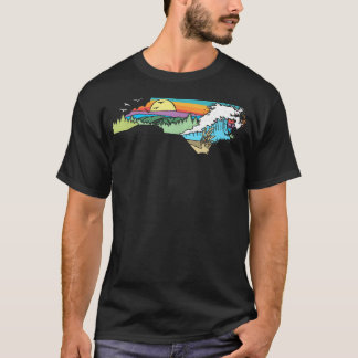 North Carolina Utomhus Retro Naturälskare T Shirt