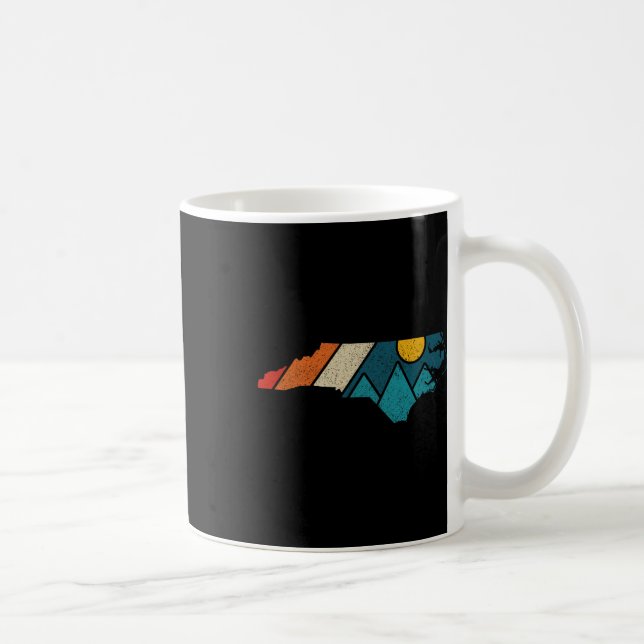 North Carolina Vintage Statskarta Berg Vandring  Kaffemugg (Höger)