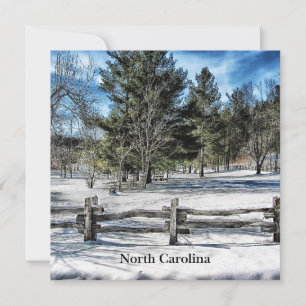 North Carolina vinterlandskap Julkort