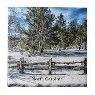 North Carolina vinterlandskap Kakelplatta