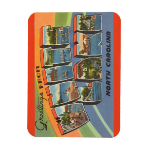 North Carolina vit sjömagnet Magnet